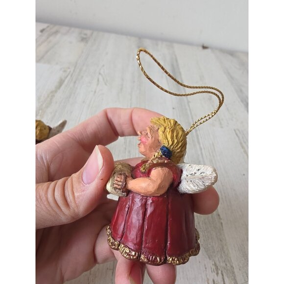 Helge ? Angel ornament cherub accordion Xmas tree set - Picture 7 of 11